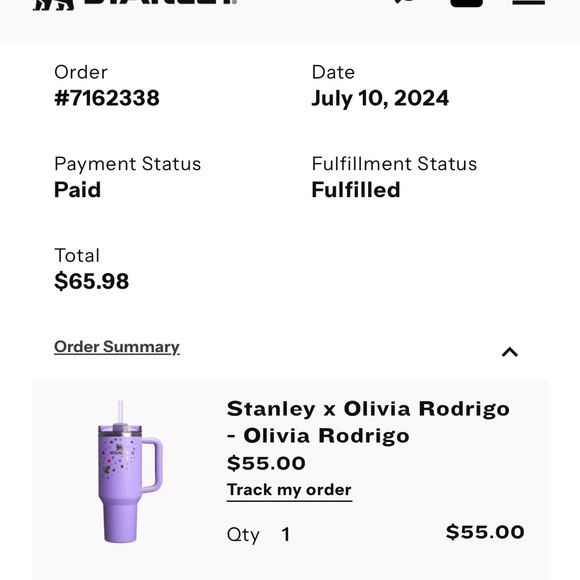 Stanley Olivia Rodrigo Tumbler 40oz.  New in box only taken out for pictures - Picture 5 of 6